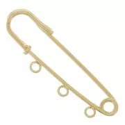 Spilla di sicurezza - 3 anelli decorativi 50 mm - Oro x1