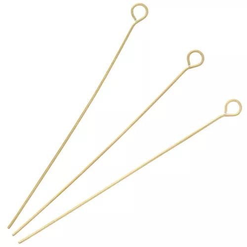 Chiodini a testa tonda 50x0,6 mm - Acciaio inox 304L dorato x10