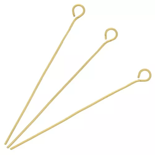 Chiodini a testa tonda 40x0,6 mm - Acciaio inox 304L dorato x10