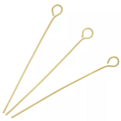 Chiodini a testa tonda 35x0,6 mm - Acciaio inox 304L dorato x10