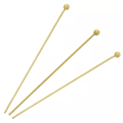 Chiodini a testa sferica 40x0,7 mm - Acciaio inox 304L dorato x10