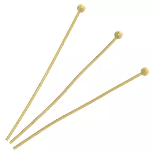 Chiodini a testa sferica 35x0,7 mm - Acciaio inox 304L dorato x10