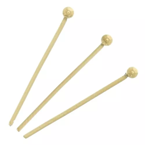 Chiodini a testa sferica 20x0,7 mm - Acciaio inox 304L dorato x10