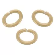 Anelli ovali aperti 4x3x0,7 mm - Acciaio inossidabile 304L dorato x100