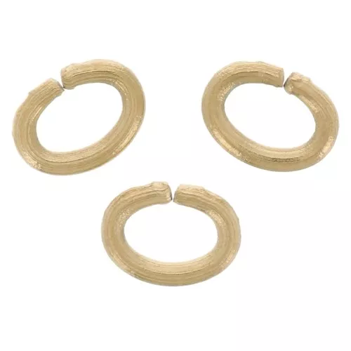 Anelli ovali aperti 4x3x0,7 mm - Acciaio inossidabile 304L dorato x100