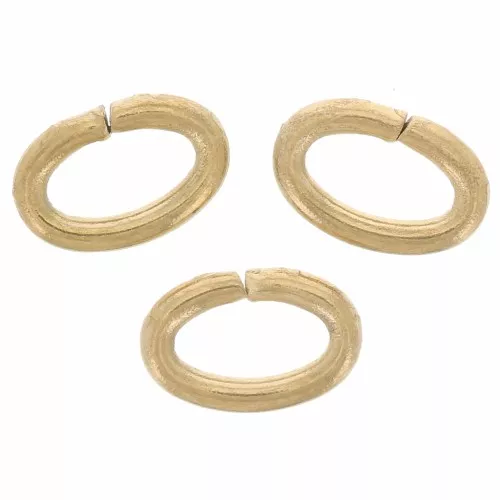 Anelli ovali aperti 6x4x1 mm - Acciaio inossidabile 304L dorato x100