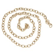 Anelli ovali aperti 6x4x1 mm - Acciaio inossidabile 304L dorato x100