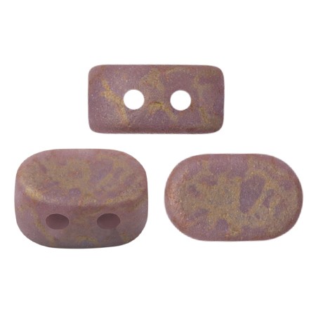 Perle in vetro Lipsi® di Puca® 4x6 mm - Opaque Amethyst Mat Bronze x10g