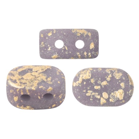 Perle in vetro Lipsi® di Puca® 4x6 mm - Opaque Amethyst Mat Splash x10g