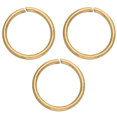 Anelli aperti 10x1 mm - Acciaio inox 304L dorato x50