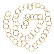 Anelli aperti 10x1 mm - Acciaio inox 304L dorato x50
