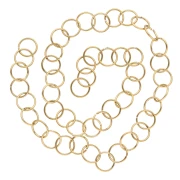 Anelli aperti 10x1 mm - Acciaio inox 304L dorato x50