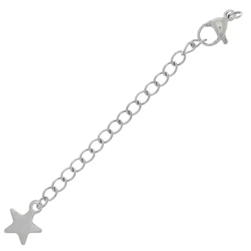 Chiusura moschettone da 10 mm con catena di estensione Acciaio inox 304L x1