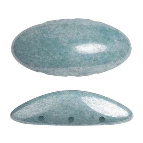 Athos 3D 3 trous® par Puca® 20x10 mm - Opaque Blue Ceramic Look x1