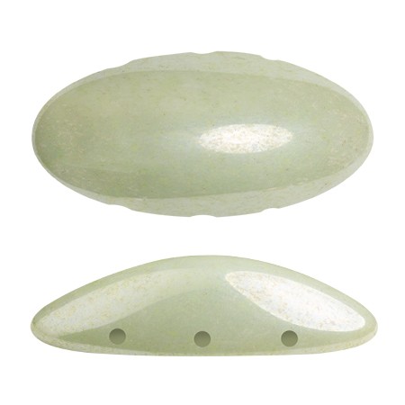 Athos 3D 3 trous® par Puca® 20x10 mm - Opaque Light Green Ceramic Look x1