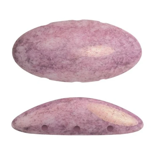 Athos 3D 3 trous® par Puca® 20x10 mm - Opaque Light Rose Ceramic Look x1
