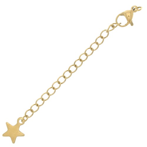 Chiusure moschettone 10mm catena di estensione Acciaio inox 304L dorato x10