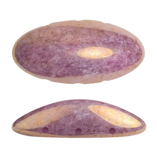 Athos 3D 3 trous® par Puca® 20x10 mm - Opaque Lilas Ceramic Look x1
