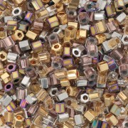 Mix de rocailles Miyuki 8/0 Hex Cut MIX-02 - My Precious x5g|raw }}