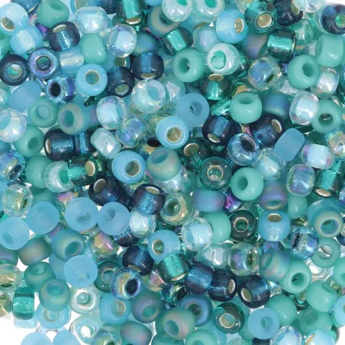 Mix de rocailles Miyuki 8/0 MIX-12 - Touch of Teal x8g