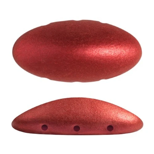 Athos 3D 3 trous® par Puca® 20x10 mm - Red Metallic Mat x1