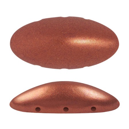 Athos 3D 3 trous® par Puca® 20x10 mm - Red Copper Mat x1