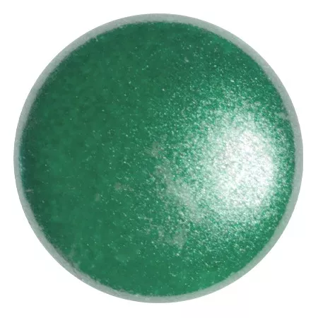 Cabochon rotondo in vetro di Puca® 25 mm - Dark Green Pearl x1