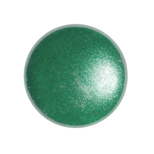 Cabochon rotondo in vetro di Puca® 18 mm - Dark Green Pearl x1