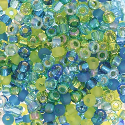 Mix de rocailles Miyuki 8/0 MIX-07 - Electric Blue Lagoon x8g