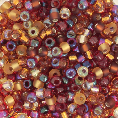 Mix de rocailles Miyuki 8/0 MIX-30 - Cranberry Harvest x8g