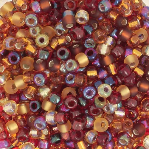 Mix de rocailles Miyuki 8/0 MIX-30 - Cranberry Harvest x8g