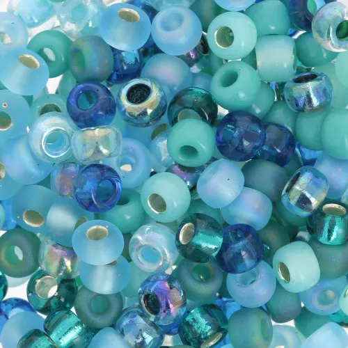 Mix de rocailles Miyuki 6/0 MIX-18 - Touch of Teal x8g