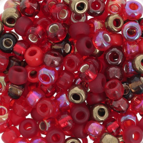 Mix de rocailles Miyuki 6/0 MIX-16 - Magma x8g