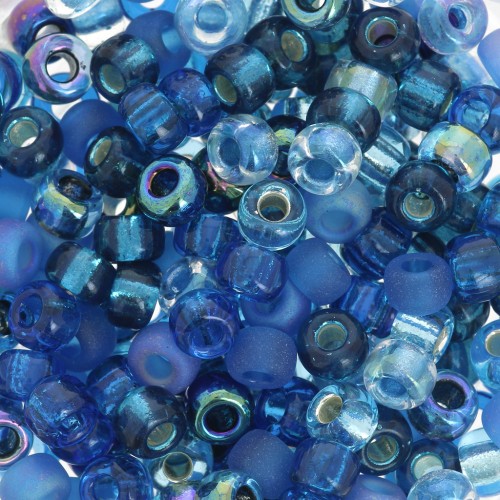 Mix de rocailles Miyuki 6/0 MIX-20 - Deep Blue Sea x8g