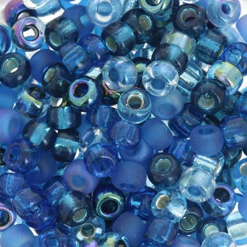 Mix de rocailles Miyuki 6/0 MIX-20 - Deep Blue Sea x8g