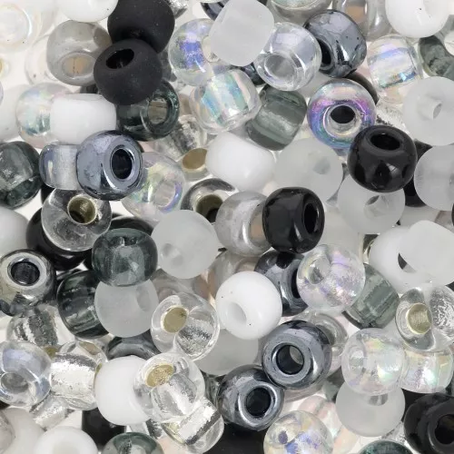 Mix de rocailles Miyuki 6/0 MIX-01 - Salt and Pepper x8g