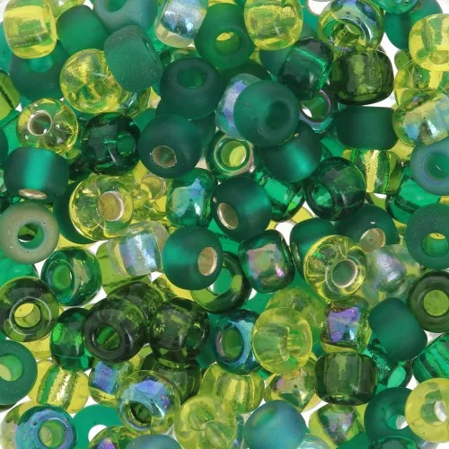 Mix de rocailles Miyuki 6/0 MIX-05 - Ever Green x8g
