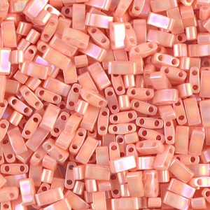 Miyuki Half Tila Beads 5x2.3x1.9 mm HTL-596 - Op Tea Rose Luster x10g