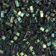 Perline Miyuki Half Tila 5x2,3x1,9 mm HTL-468 - Verde malachite iridescente metallizzato x10 g