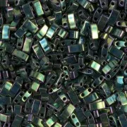 Perline Miyuki Half Tila 5x2,3x1,9 mm HTL-468 - Verde malachite iridescente metallizzato x10 g