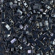 Miyuki Half Tila Beads 5x2.3x1.9 mm HTL-464 - Light Gunmetal x10g|raw }}