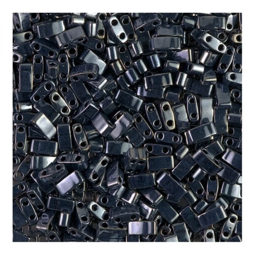 Miyuki Half Tila Beads 5x2.3x1.9 mm HTL-464 - Light Gunmetal x10g