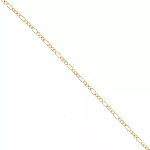 Catena Figaro alternata (1x3) 2,6 mm - Oro (oro laminato) x20cm