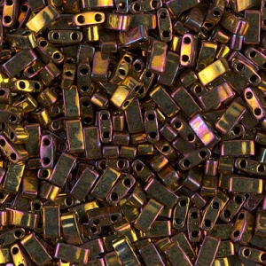 Perline Miyuki Half Tila 5x2,3x1,9 mm HTL-462 - Gold Iris Metallic x10 g