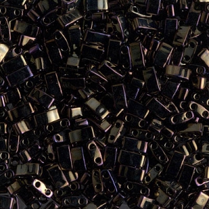 Perline Miyuki Half Tila 5x2,3x1,9 mm HTL-458 - Marrone Iris Metallizzato x10 g