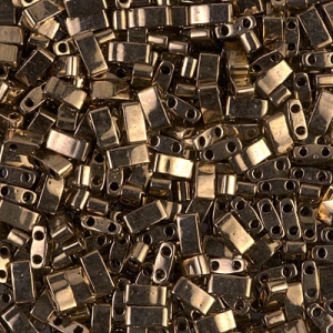 Perline Miyuki Half Tila 5x2,3x1,9 mm HTL-457 - Bronzo scuro metallizzato x10 g