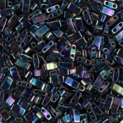Perline Miyuki Half Tila 5x2,3x1,9 mm HTL-455 - Blu iris variegato metallizzato x10 g