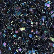 Perline Miyuki Half Tila 5x2,3x1,9 mm HTL-455 - Blu iris variegato metallizzato x10 g