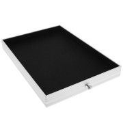Vassoio singolo 29x20 cm per valigia per gioielli - Nero x1