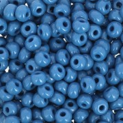 Perle Preciosa 6/0 4 mm - Blu opaco Jean x20g|raw }}